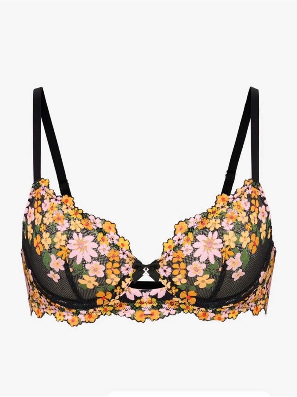 WONDERFLEUR lace unlined and 34 D demi bra * NWT*